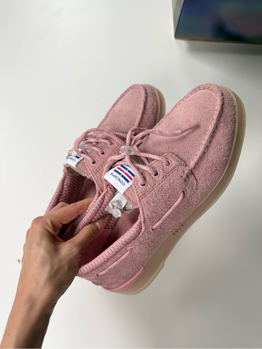Sperry pink 3-lace boat shoes